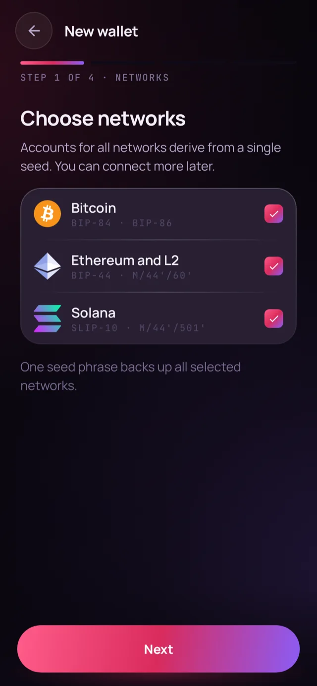 Chains screen